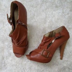 Open Toe Heeled Booties